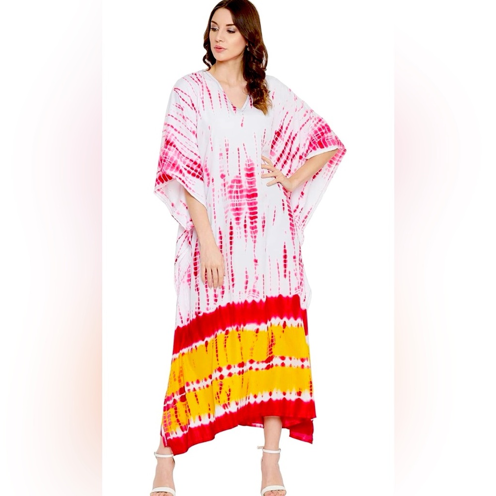 New Absolutely stylish Kaftan ladies dress in Tie Dye colors / Fits All 1X to 3X